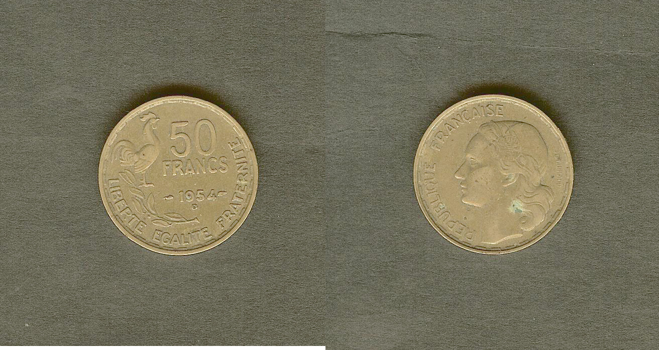 50 francs Guiraud 1954B VF+
